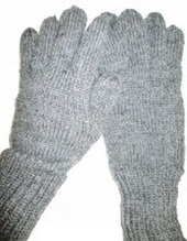 French WWI gloves, knitted