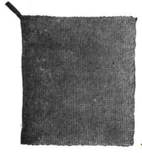 WWI Great War knitted washcloth