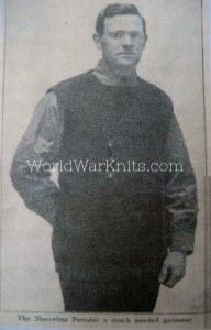 WWI Great War Sleeveless Sweater Vest