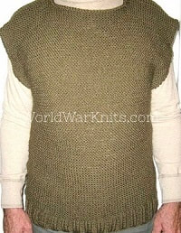 WWI reproduction handmade knitted vest
