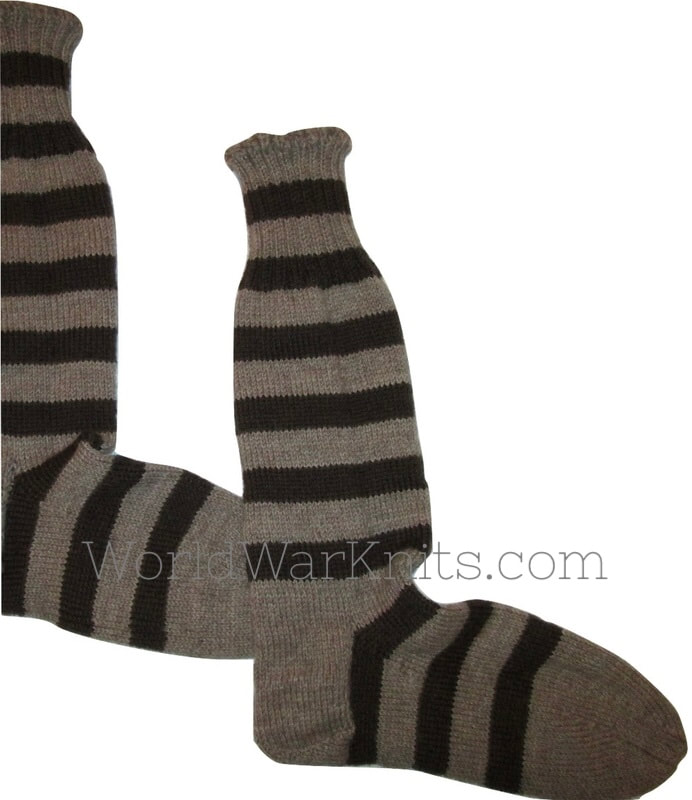 WWI Striped Socks