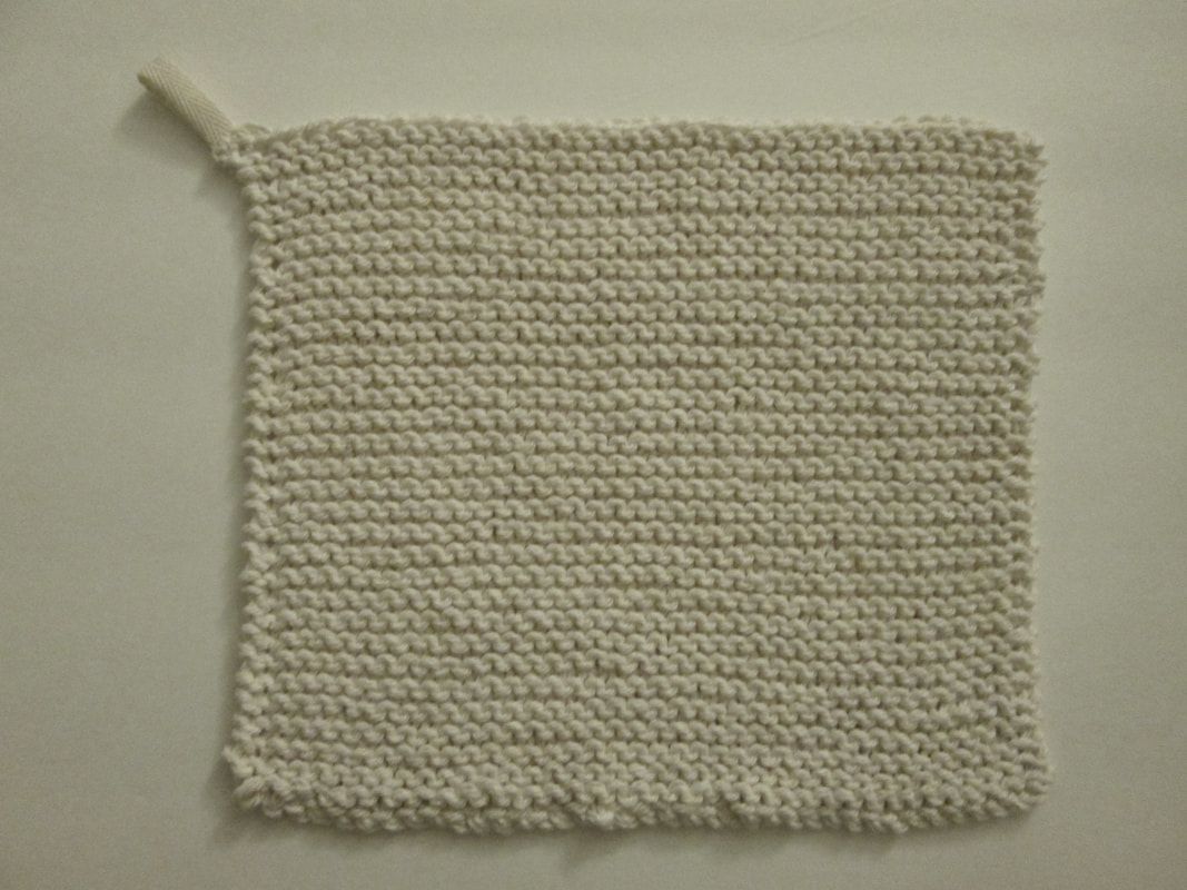 WWI Great War Cotton Washcloth, Knitted