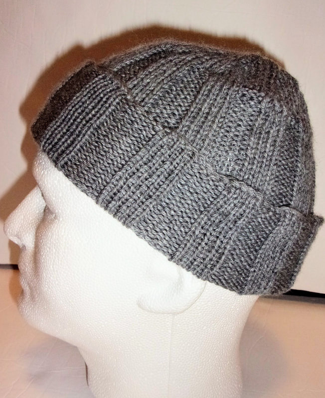 Knitted WWI French ribbed cap.
