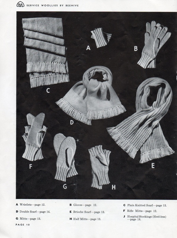 WWII scarves and gloves