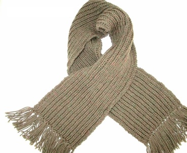 WWII Brioche scarf, handmade knitted reproduction