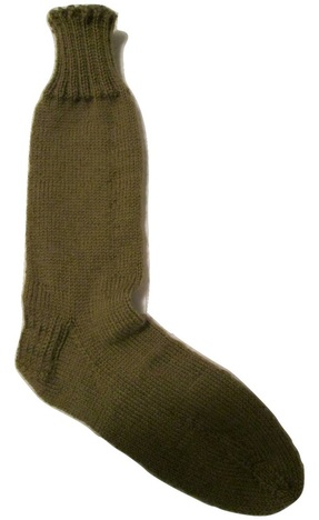 WWII reproduction knitted wool sock