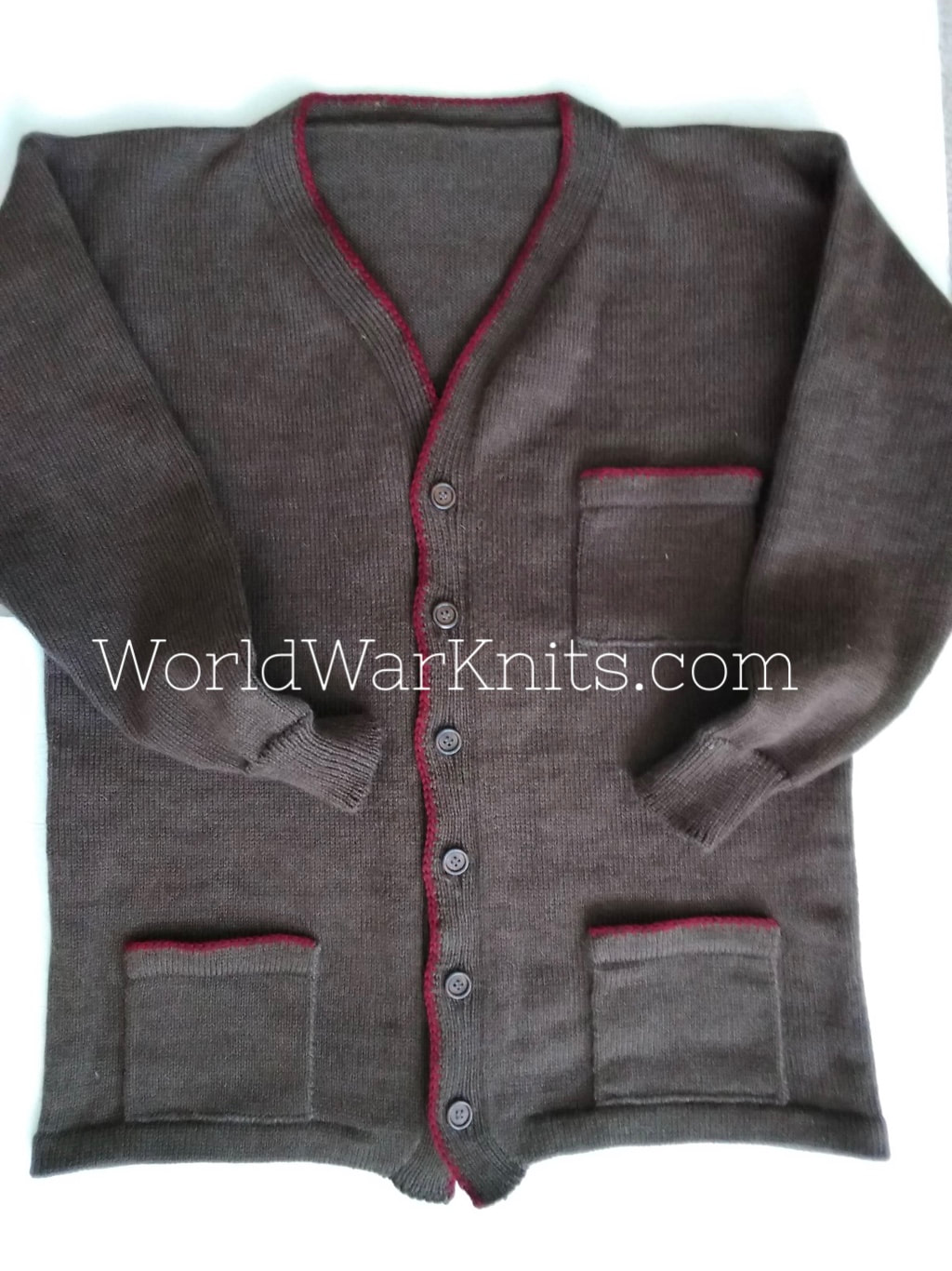 Civil War era cardigan sweater. A knitted reproduction. 