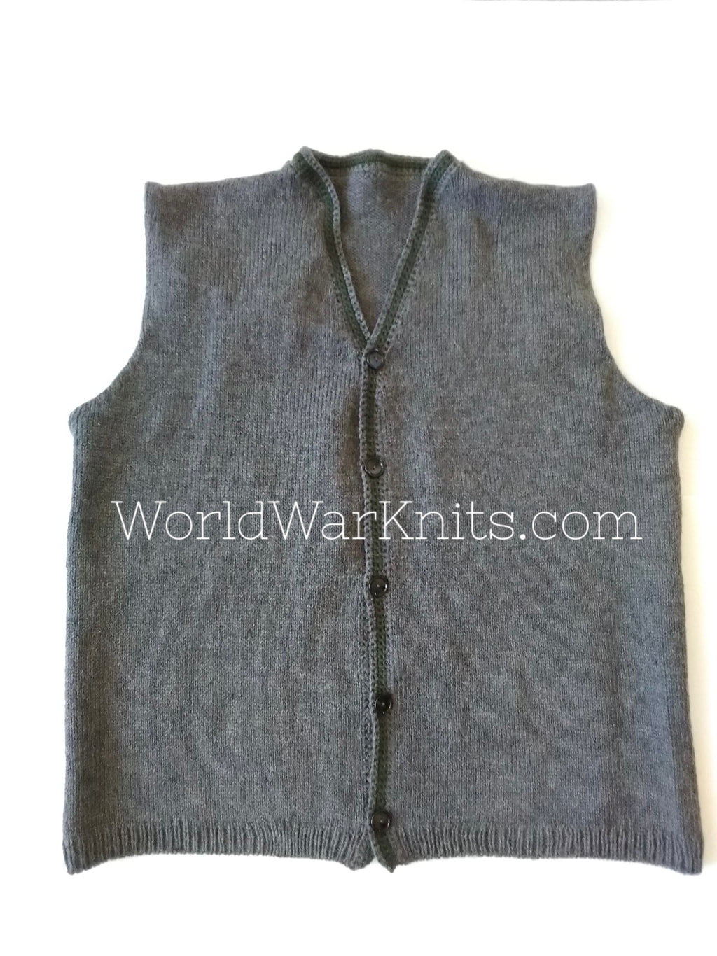 A custom vest I knitted for a WWI German reenactor. 