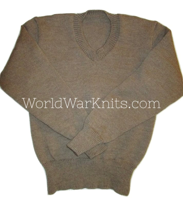 WWII 1941 service sweater, knitted reproduction.