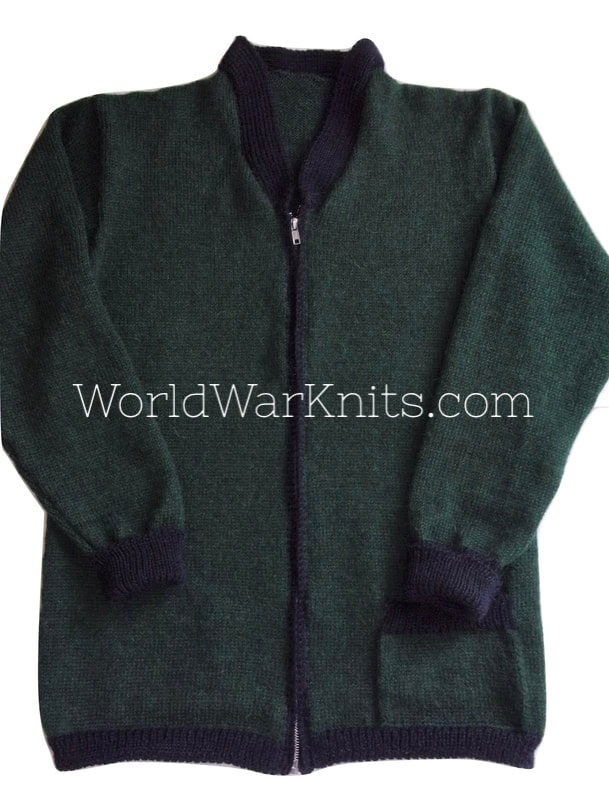 WWII Cardigan sweater with zipper